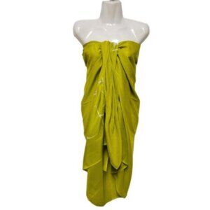 Womens Sarong Cotton Wrap, Handpainted Batik Wrapskirt Beach Pareo Beachwear-NEW
